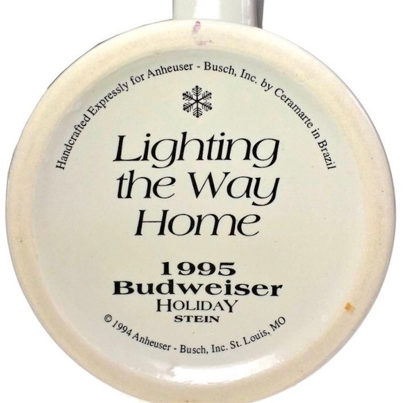 1995 Budweiser - “Lighting The Way Home” Holiday Stein - Picture 11 of 16